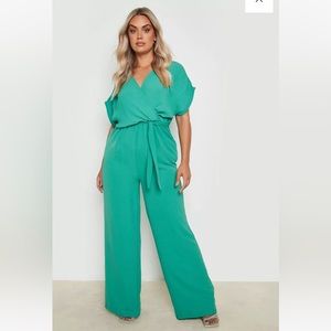 Plisse Tie Waist Jumpsuit